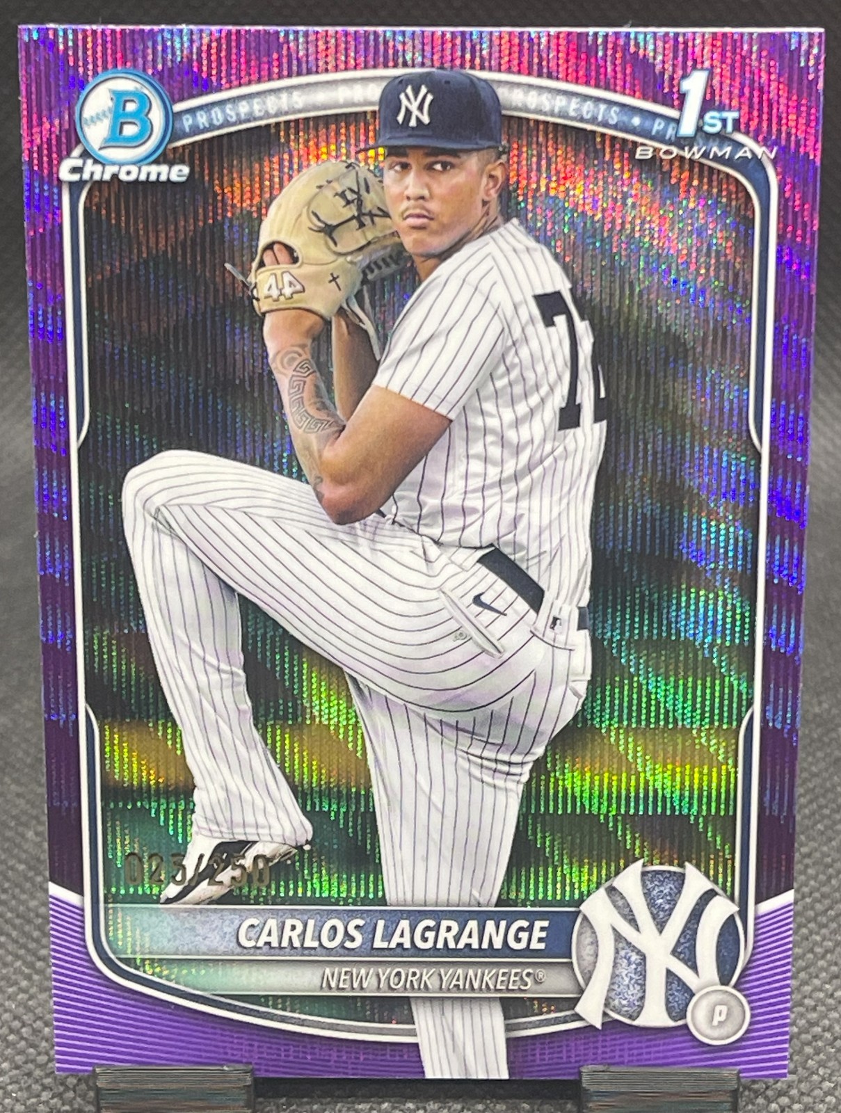 2025 Bowman Chrome Purple Wave Carlos Lagrange /250 New York Yankees #BCP-202
