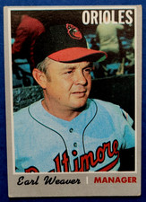 1970 Topps #148 Earl Weaver Baltimore Orioles HOF Baseball Card EX/VG