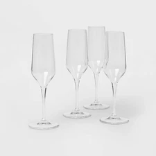 8oz 4pk Glass Atherton Champagne Glasses - Threshold