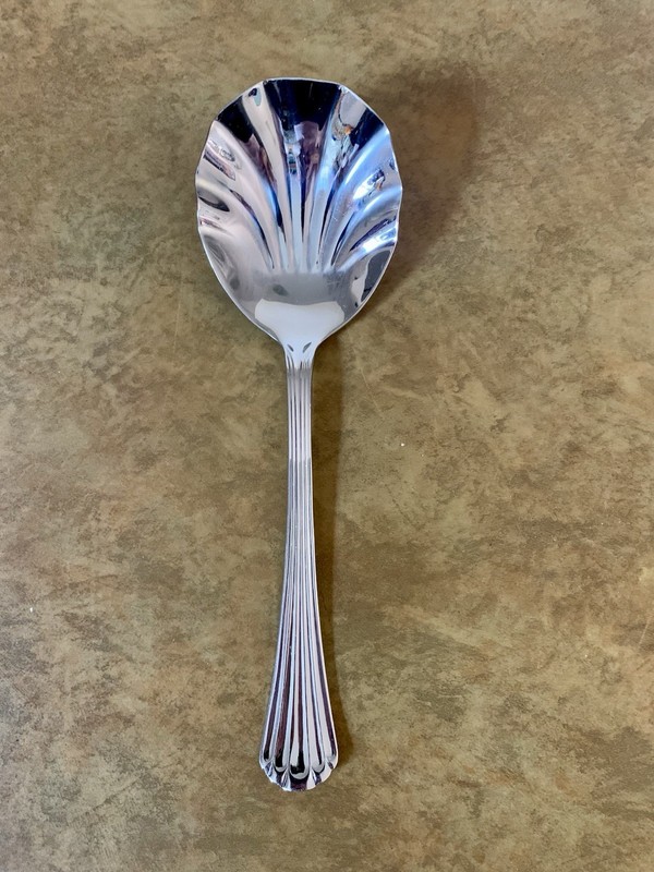 Reed And Barton Estoril Stainless Flatware - Solid Shell Casserole Spoon