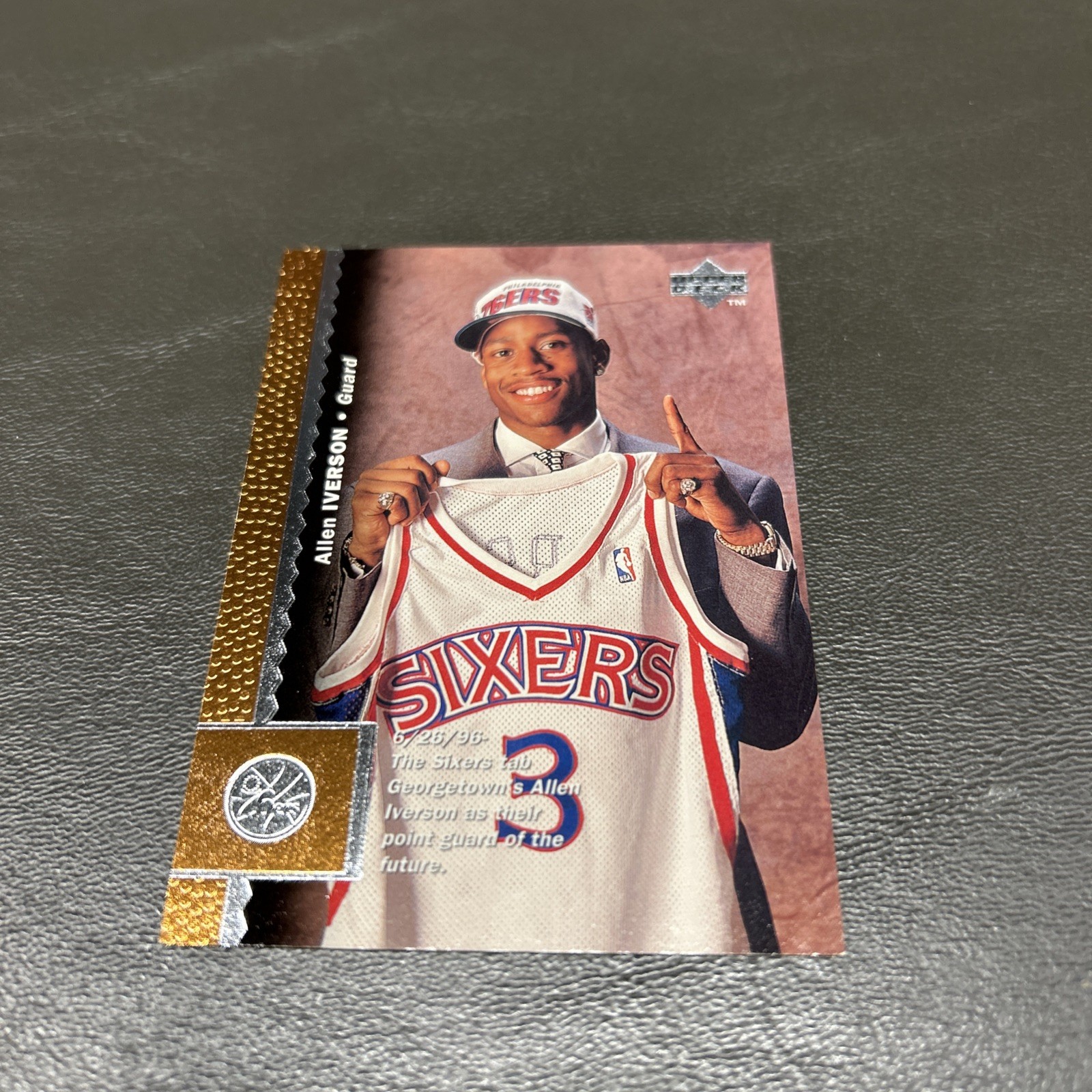 1996-97 Upper Deck #91 Allen Iverson Rookie RC 76ers (HOF)