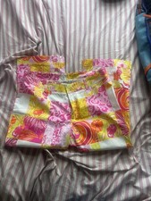 Pink Orange And Yellow Patchwork Vintage Lily Pulitzer Capris Tagged Size 8