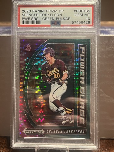 2020 Panini Prizm Draft Picks Baseball Spencer Torkelson Green Pulsar PSA 10 RC
