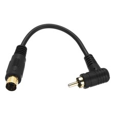 S Video Cable 0.46ft, 4 Pin S-Video Male to RCA Male Straight Composite Adapter