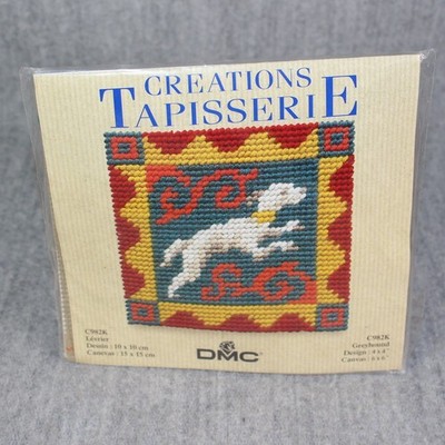 DMC Creations Tapisserie Mini Tapestry Kit Greyhound French Vintage Threads New