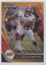 2021 Panini Prizm Draft Picks Orange Wave Prizm 35/75 Elijah Mitchell #156 4z8