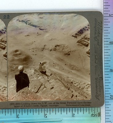 Great Pyramid Khufu Lords Egypt Underwood Stereoview