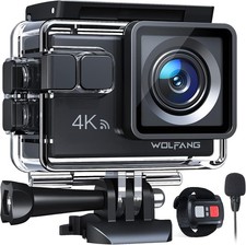 WOLFANG GA100 Action Cam 4K 20MP Unterwasserkamera Wifi 40M 170°Weitwinkel OVP