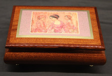 Rare Reuge Edna Hibel Music Box Made in Italy "Fur Elise" Excellent Condition