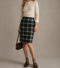 The Scoth House Vintage Heritage Tartan Plaid Skirt Wool knee-length Preppy Luxe