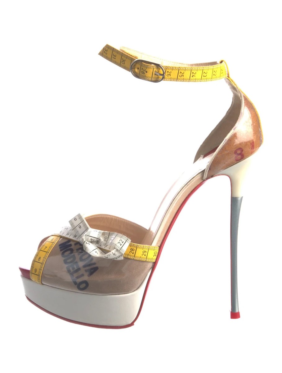CHRISTIAN LOUBOUTIN Metricathy 150 Yellow Patent D'Orsay Pumps 7