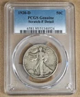 1920-D WALKING LIBERTY HALF DOLLAR PCGS F DETAIL 340524