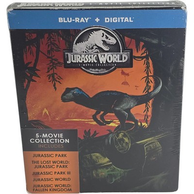 Jurassic World Collection 5 Filme Blu-ray SteelBook 2018 Spielberg Zone A
