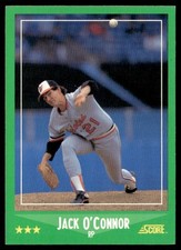 1988 Score Jack O'Connor Baltimore Orioles #434