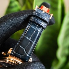 IWC Portuguese Perpetual Calendar 18K Rose Gold Blue Dial 45mm Leather - IW39720 12