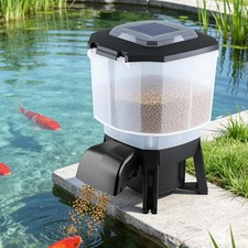 Solar Automatic Pond Fish Feeder 23L 6 Gallon...