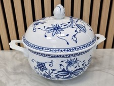 Triptis Porzellan Zwiebelmuster Suppenterrine mit Deckel Terrine Schüssel German