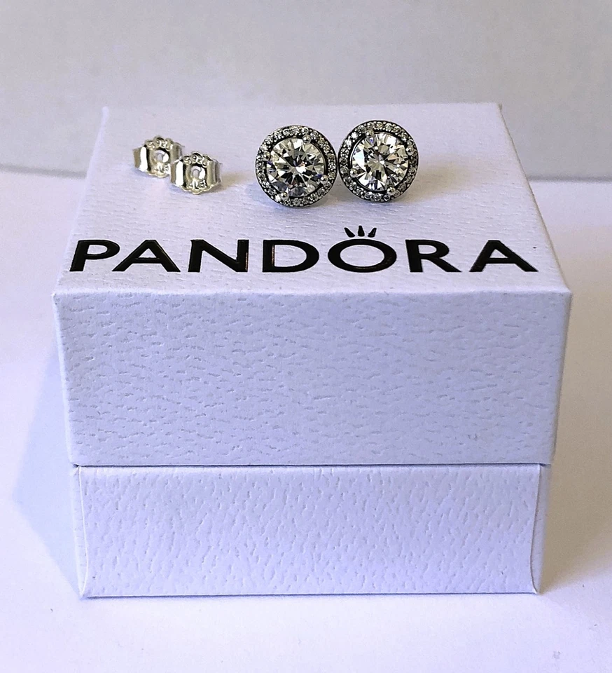 New Pandora Round Sparkle Stud Earrings - 296272CZ - Box, Cloth & Express Post - image 4 of 4