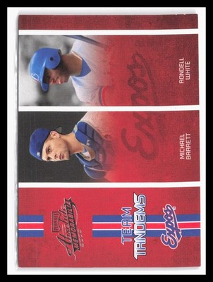 2005 Playoff Absolute Team Tandems #TT-76 Barrett / White #/250 Expos SP RC