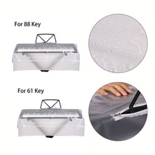 Clear PEVA Electronic Piano Dust Cover Suitable for Most Keyboard Sizes