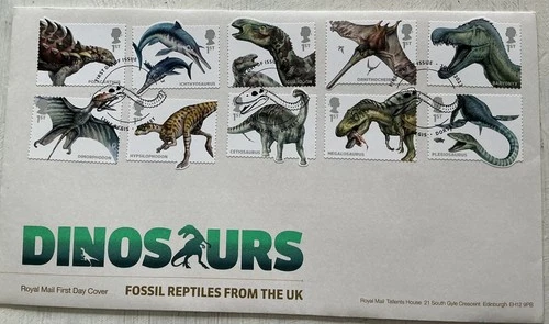 GB QEII 2013 Dinosaurs Fossil Reptiles From The UK RM FDC Better Lyme Regis SHS
