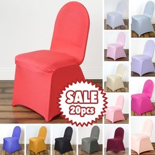 20 Banquet Stretch SPANDEX CHAIR COVERS for Wedding Party Reception Decorations