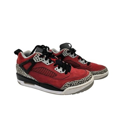 Jordan Men 7.5 Spizike Basketball Shoes Elephant Print Gym Red Black White Grey