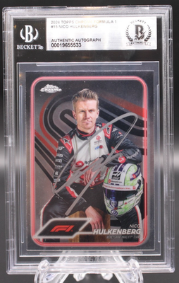 F1 サイン入り証明書付バトン-バリチェロ写真 NICO HULKENBERG SIGNED 2024 TOPPS CHROME FORMULA 1 #15 CARD F1