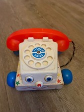 Vintage fisher price pull phone Nachziehspielzeug Telefon Sammler