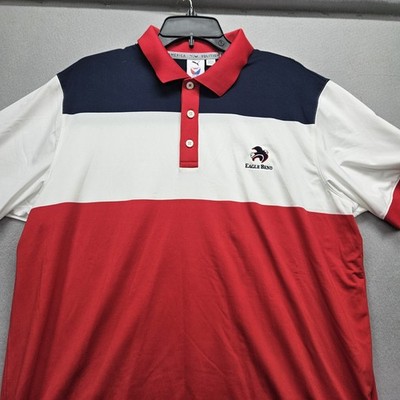 Volition America Men's Large Red Eagle Bend Polo Shirt