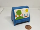 Vintage Fisher Price little people blue art easel #929 Nursery School