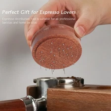 Wooden Coffee Distributor Tamper With Ergonomic Design For Grinding