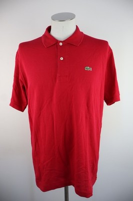 LACOSTE POLOSHIRT HERREN GR 6 / XL MAN T-SHIRT VINTAGE CASUAL BAUMWOLLE ROT