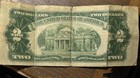 Off centered 1928 series D $2 Red Seal U.S. “Devil’s Bill” banknote. C37066693A  — photo 2