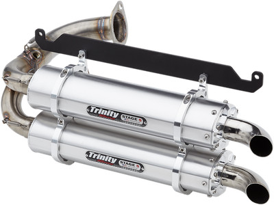 Trinity Racing Brushed Side by Side Slip on Muffler for 2019-22 Honda Talon 1000
