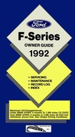 1992 Ford Pickup Truck Bedienungsanleitung F150-F250-F350 F-450 F-550 Handbuch