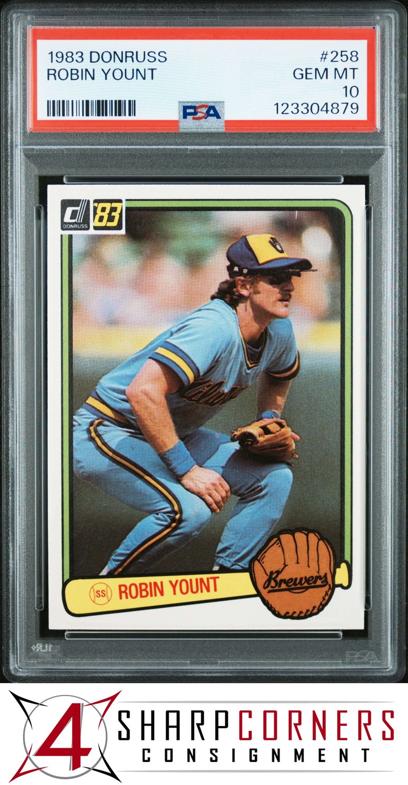 1983 DONRUSS #258 ROBIN YOUNT BREWERS HOF PSA 10