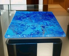 Quadro originale 12"x12" astratto acrilico fluido arte versare firmato (vedi video)