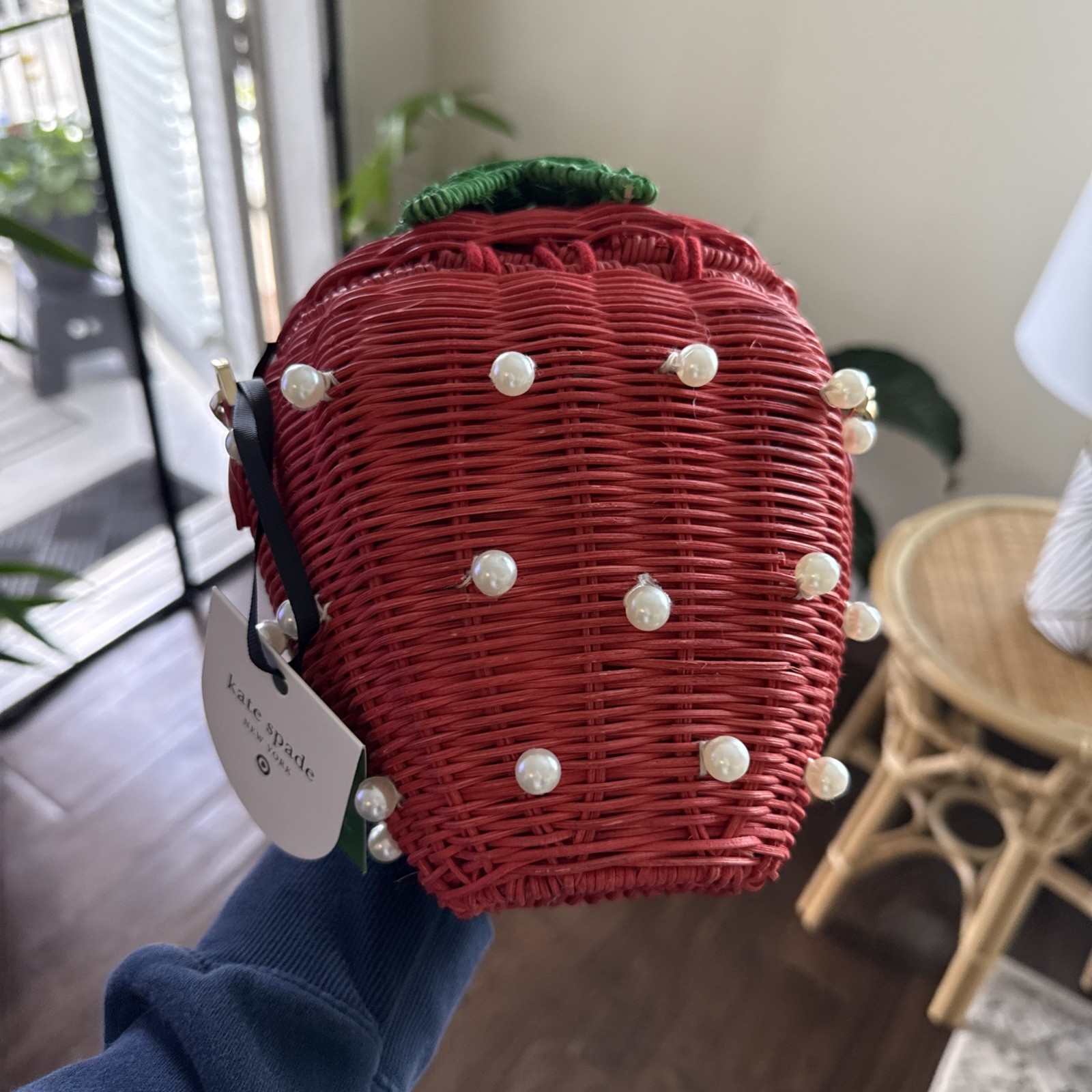 Kate Spade NY Target Pearl Embellished Strawberry Basket Bag Exclusive IN HAND