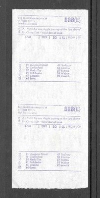 Paar Eastern Region Sudbury Marks Tey Area British Railways Papiertickets BRB (E)