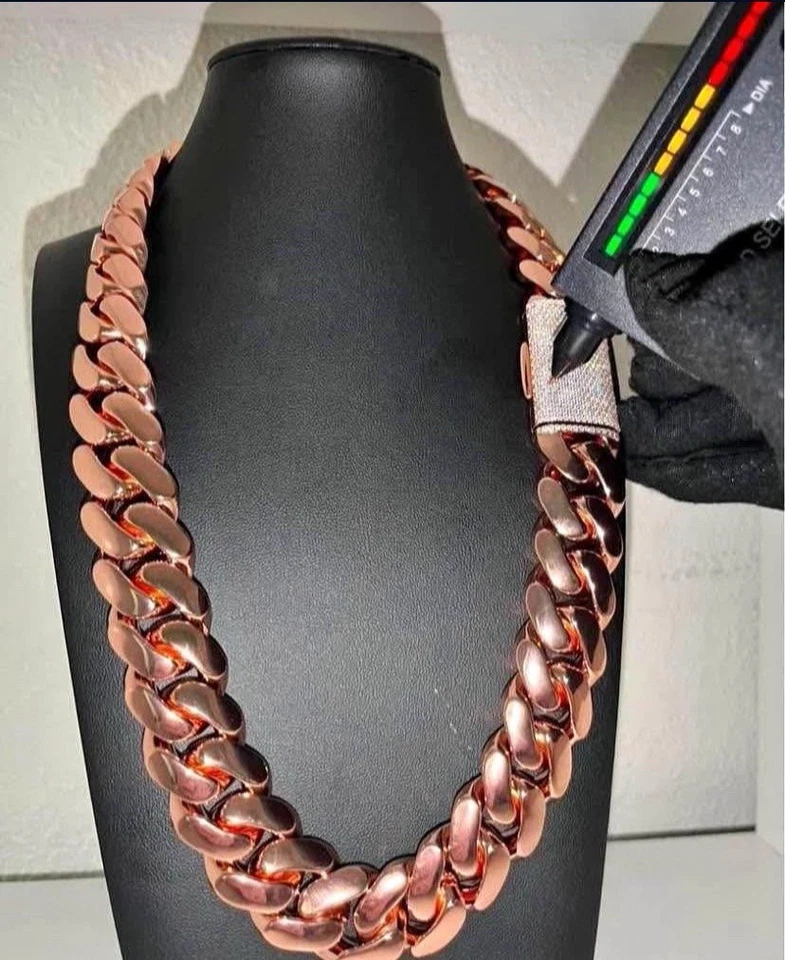 Miami Chain Set Miami Rose Gold Cuban Link Gold Plated Stainless Steel 20mm - Image 3 of 3