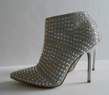 Steve Madden Glam Rhinestone Embellishments Primerra Bootie Silver 6 M