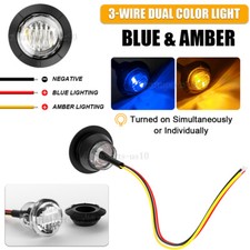Dual Color Led Trailer Marker Lights 34 Round Bullet 12v Truck Clearance Light