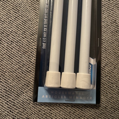 Lot of 4 Camco 44063 10" to 17" White Cupboard/Refrigerator Bars - 3PK Ea NIP - Picture 3 of 6
