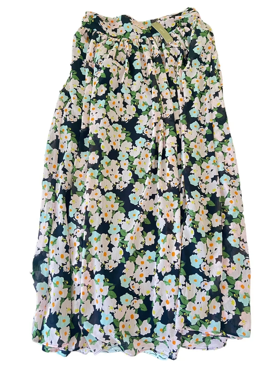Point sur floral maxi skirt in crinkle chiffon cheap