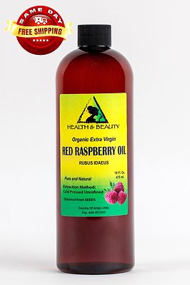 RED RASPBERRY SEED OIL UNREFINED ORGANIC EXTRA VIRGIN COLD PRESSED PURE 32 OZ