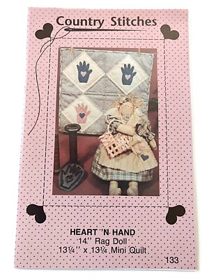 Primitive Rag Doll & Mini Quilt Sewing Pattern Rustic Vintage Prairie Pioneer