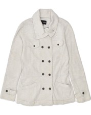 Hurley Womens Pea Coat Uk 16 Large Grey Cotton Gb24