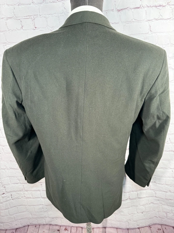 GIANFRANCO RUFFINI Mens Green CASHMERE Suit Sport Coat Blazer Jacket SIZE 41R - Image 4 of 4
