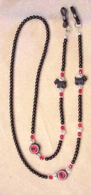 !! SCOTTIE EYEGLASS CHAIN SCOTTISH TERRIER WITH FINE EUROPEAN Crystals  !!!!